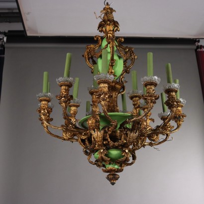 Napoleon III Chandelier in Gilded Bronze