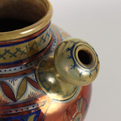 Rubboli majolica flask by Gualdo T