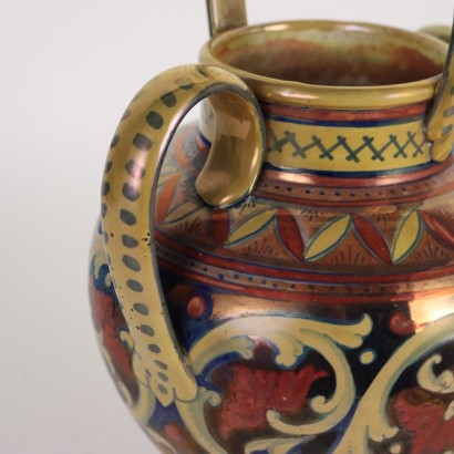 Rubboli majolica flask by Gualdo T