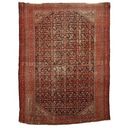 Antique Asian Carpet Cotton Wool Extra Thin Knot 71 x 51 In
