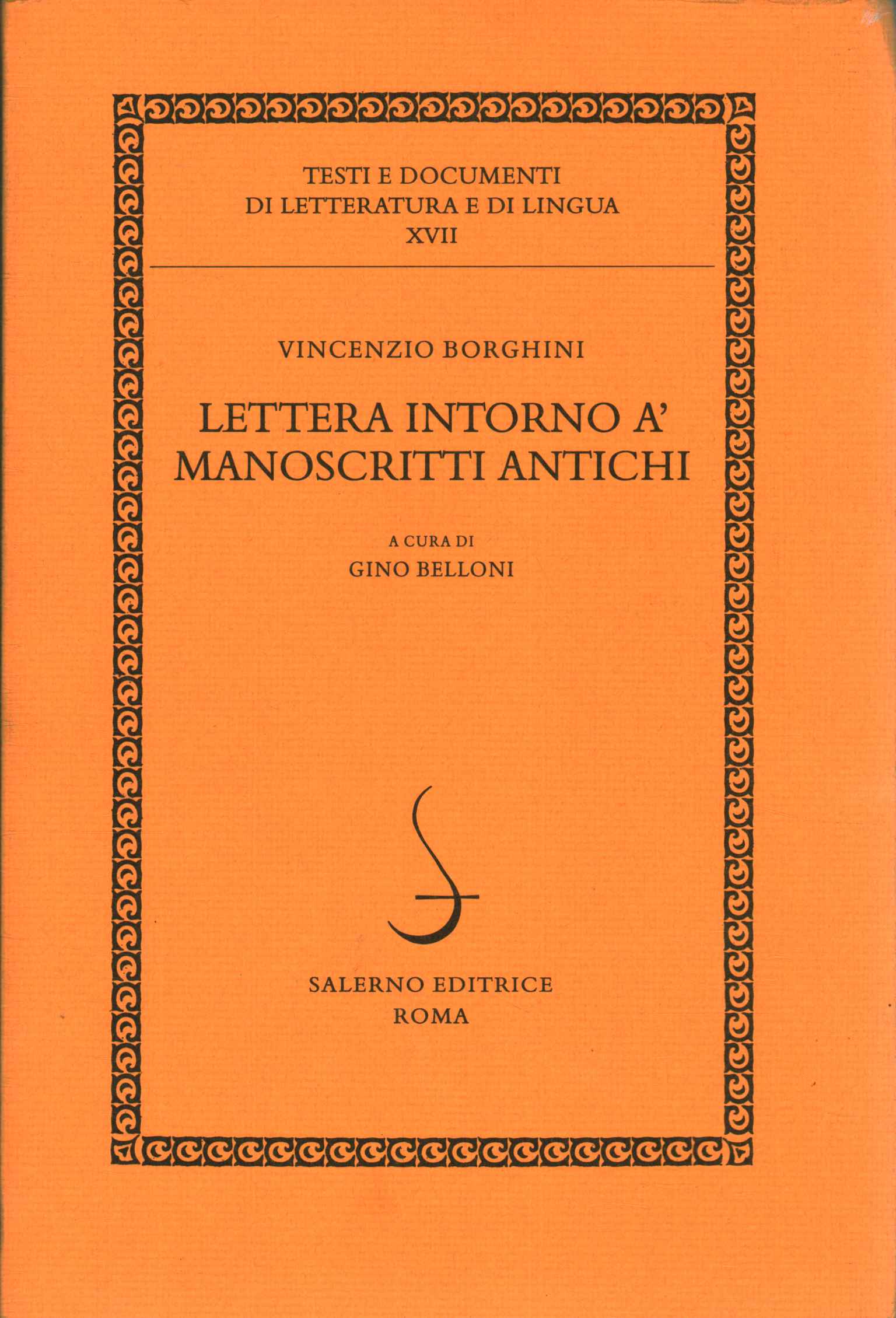 Carta sobre los manuscritos.