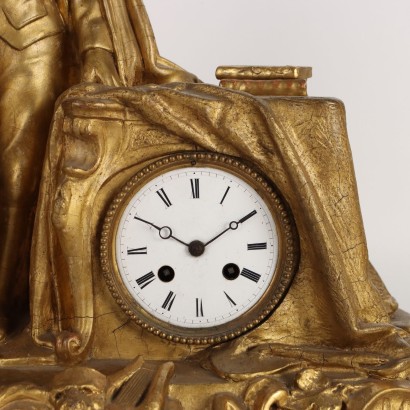 Orologio da Appoggio in Legno Dorato