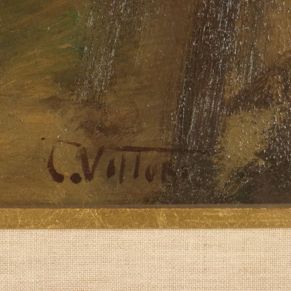 Gemälde von Carlo Vittori,Innenraum eines Stalls mit Esel,Carlo Vittori,Carlo Vittori,Carlo Vittori,Carlo Vittori