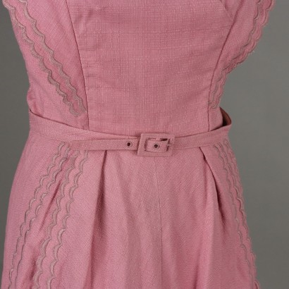 Vestido vintage rosa antiguo