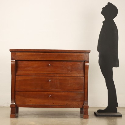 Restoration chest of drawers in walnut