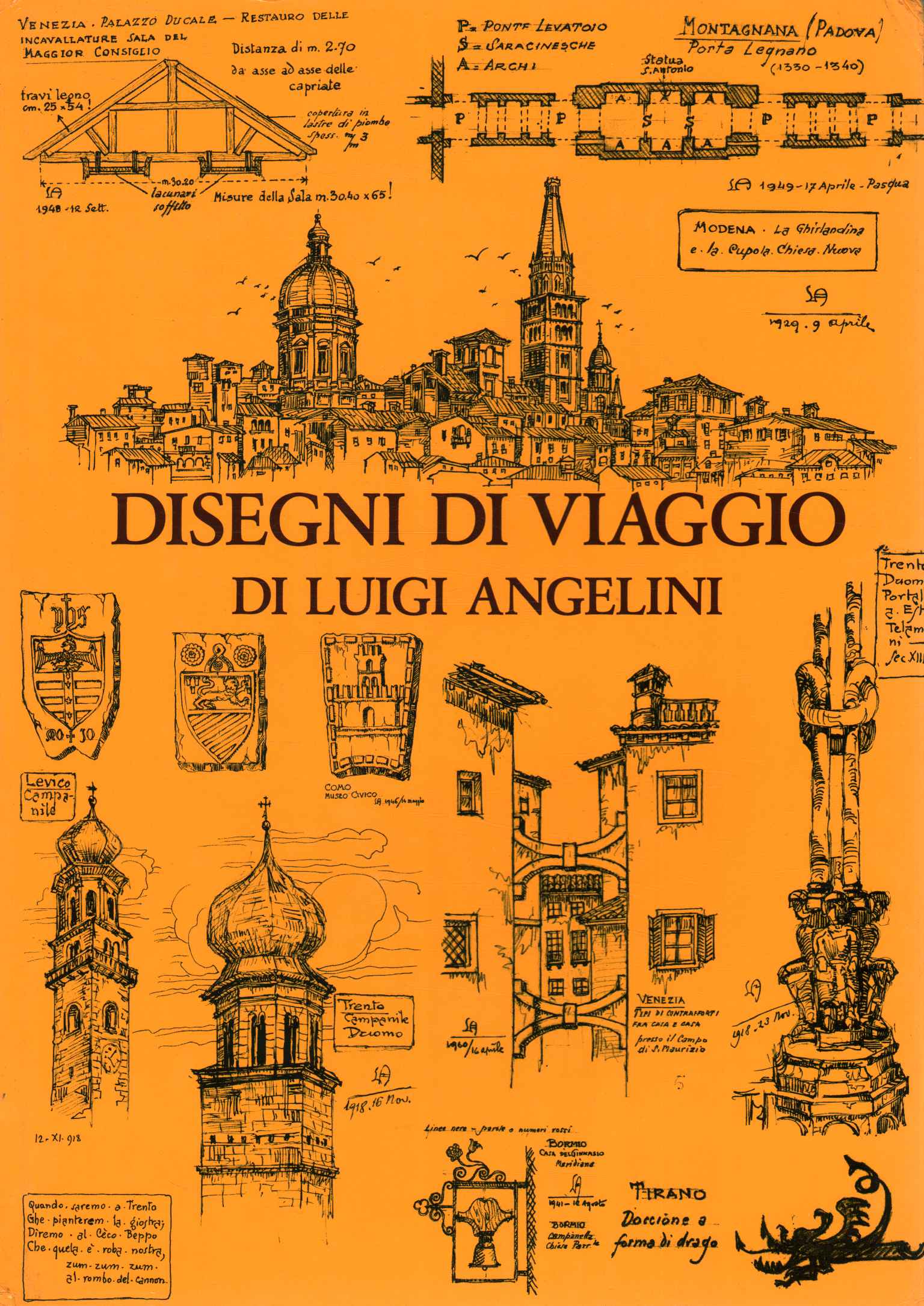 Dessins de voyage de Luigi Angelini.