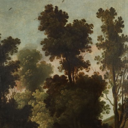 Painting Landscape with Figure, Woodland Landscape with Figure