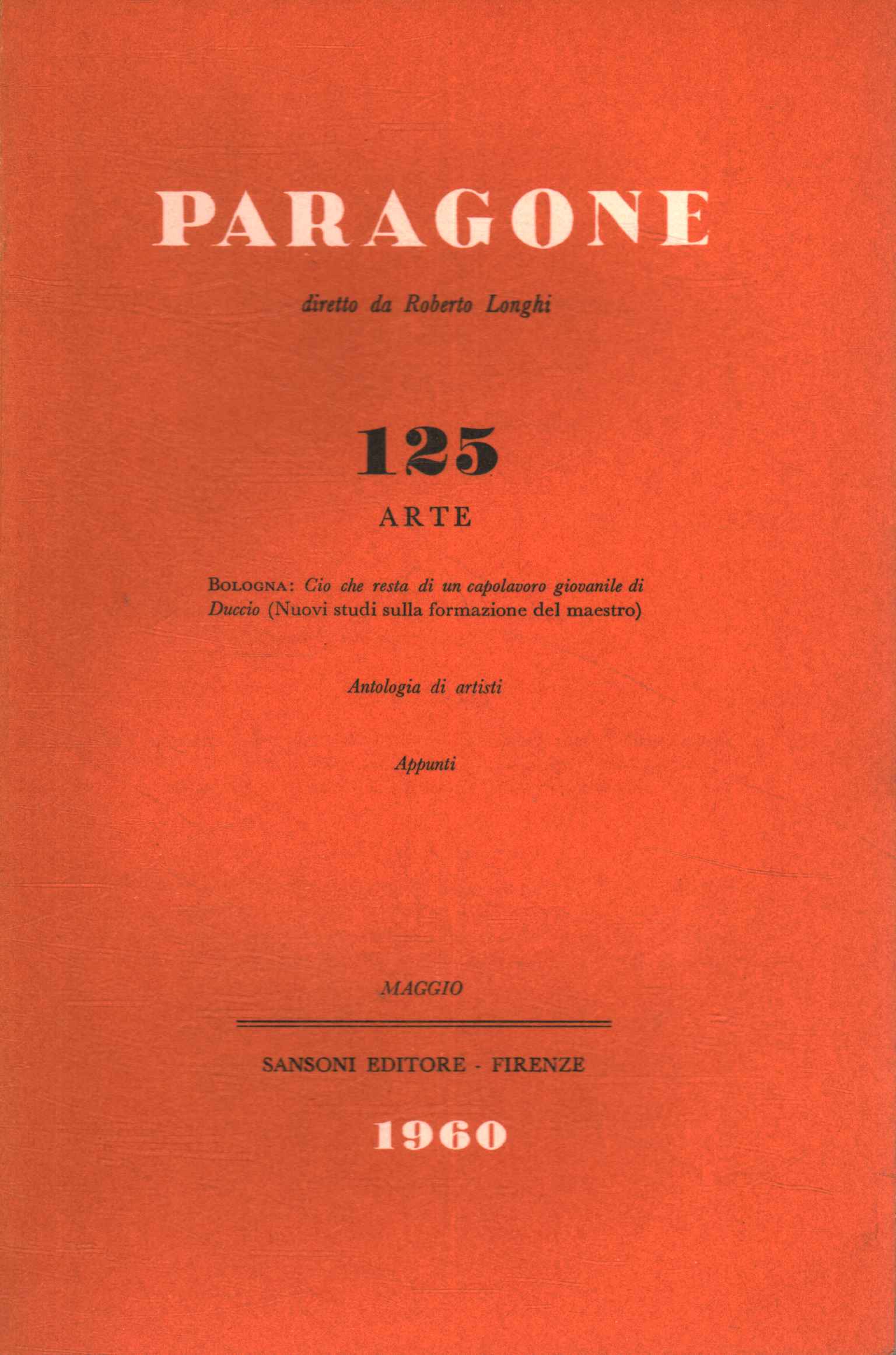 Paragone Arte (Jahrgang XI Nummer 125, bi,Paragone Arte (Jahrgang