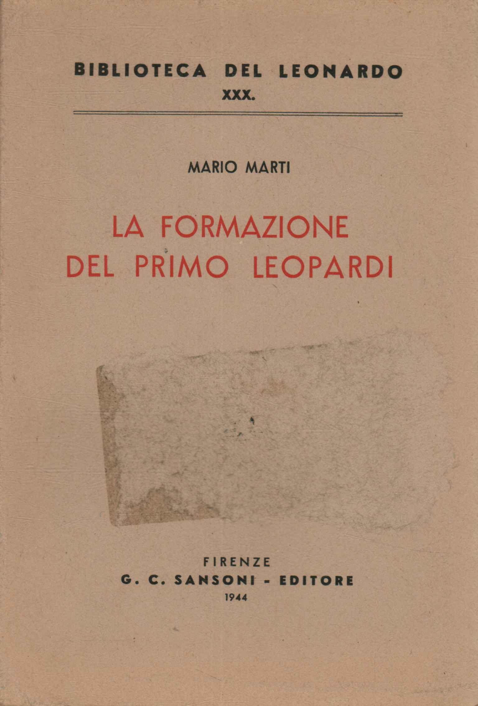 La formation du premier Leopardi