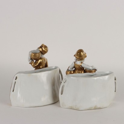 Pair of Volkste Porcelain Planters