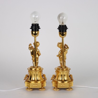 Pair of F.B.A.I. Bronze Lamps