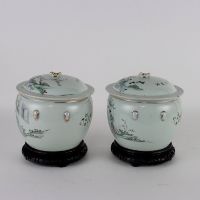 Pair of Porcelain Food Holders