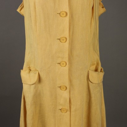 Vestido Biki Vintage Lino Amarillo