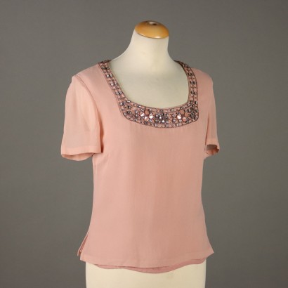 Luisa Spagnoli Blusa Rosa in Seta