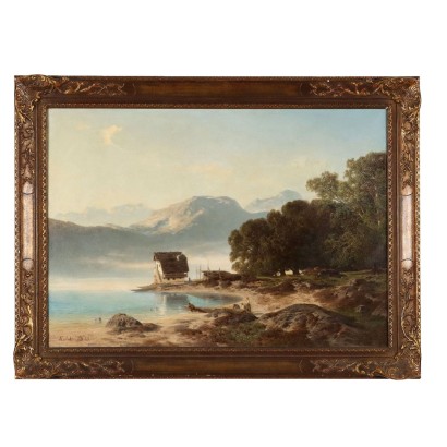 Tableau Ancien S. Eduard Von Kalckreuth Huile sur Toile