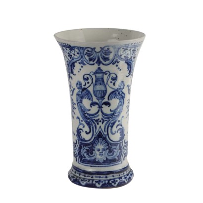 Vase trompette en Majolique Manufacture