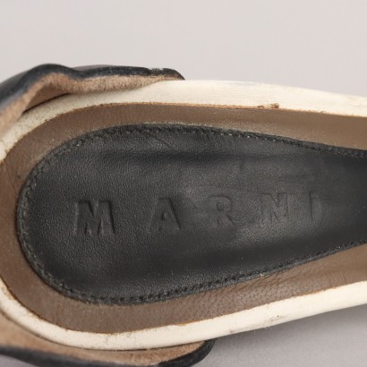 Marni schwarz-weiße Sandalen