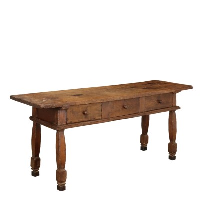 Table Baroque Ancienne Noyer Espagne XVIIIe Siècle