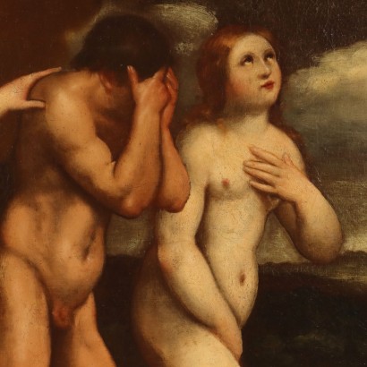 Peinture L'expulsion d'Adam et Ève