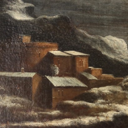 Peinture de paysage d’hiver