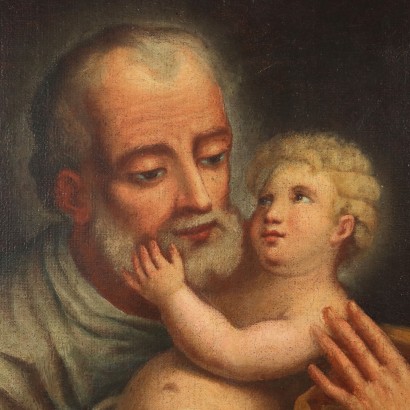 Painting Saint Joseph with Baby Jesus,Saint Joseph with Baby Jesus