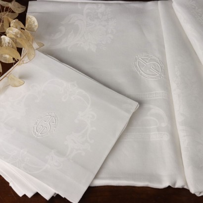 Nappe Flandre avec 12 serviettes