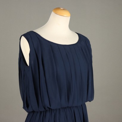 Robe Chloé Vintage en Soie Bleue