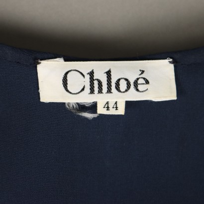 Chloe Vintage Blue Silk Dress