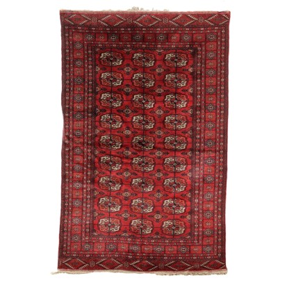 Antiker Buchara Teppich Baumwolle Großer Knoten Pakistan 190 x 125 cm