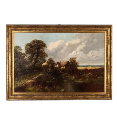 Modernes Gemälde Landschaft Öl auf Leinwand 1909