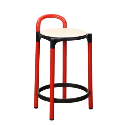 Vintage Kartell Stool Plastic Design Anna Castelli Italy 1980s