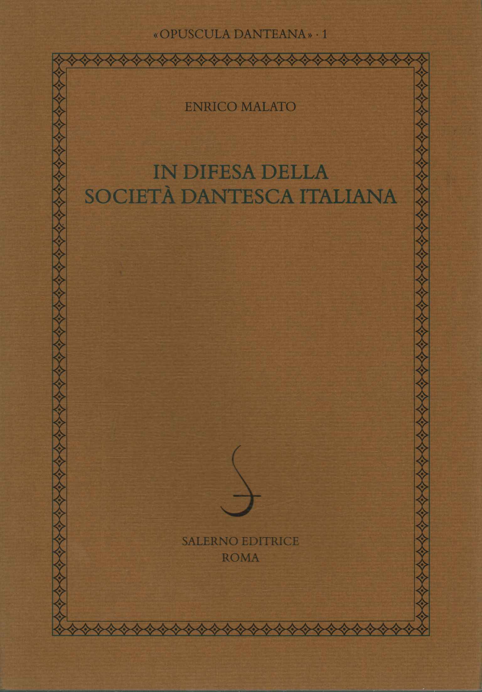 In difesa della Società dantesca it