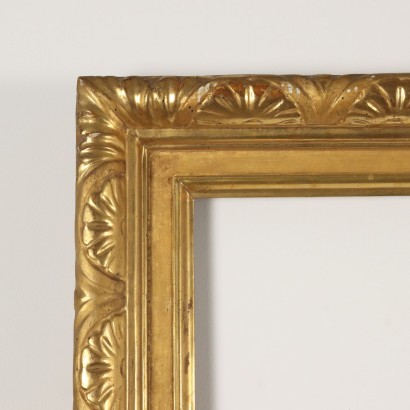 Carved and gilded wooden frame