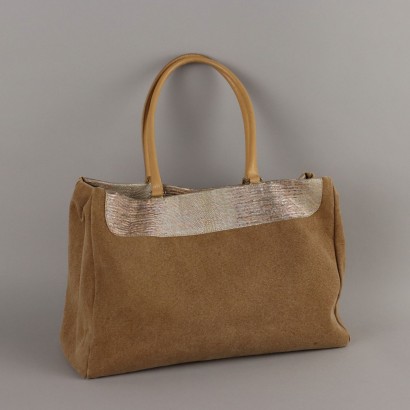 Silvano Biagini Tasche Second Hand Leinwand Leder Italien