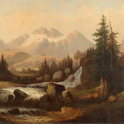 Painting Landscape with Mountains