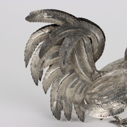 Pair of Roosters in 925 Silver