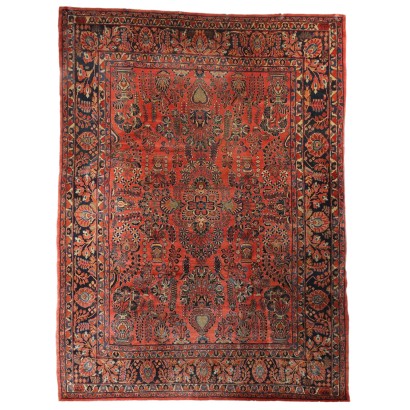 Antiker Asiatischer Teppich Wolle Großer Knoten 350 x 263 cm