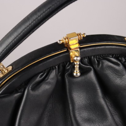 Borsa Vintage In Pelle Nera