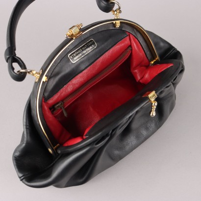 Borsa Vintage In Pelle Nera