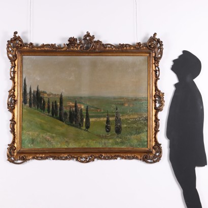 Peinture d'Arnaldo Annoni,Paysage de colline,Arnaldo Annoni,Arnaldo Annoni,Arnaldo Annoni,Arnaldo Annoni,Arnaldo Annoni