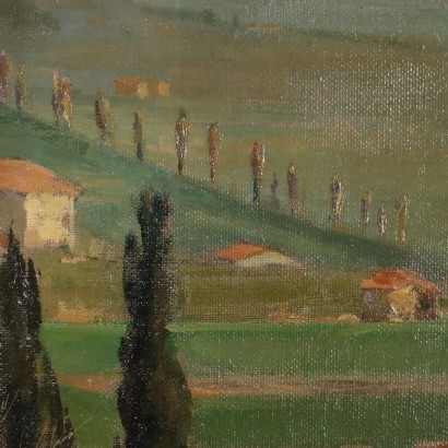 Peinture d'Arnaldo Annoni,Paysage de colline,Arnaldo Annoni,Arnaldo Annoni,Arnaldo Annoni,Arnaldo Annoni,Arnaldo Annoni