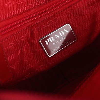 Sac bandoulière Prada en toile et cuir