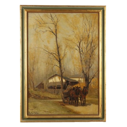 Pintura moderna de Antal Berkes Paisaje Óleo sobre lienzo 1905