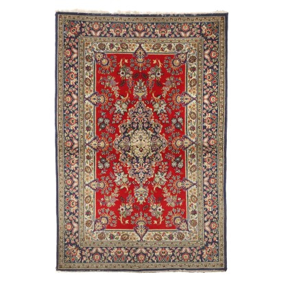 Tapis Saruk Ancien Coton Laine Noeud Gros Iran 208 x 136 cm