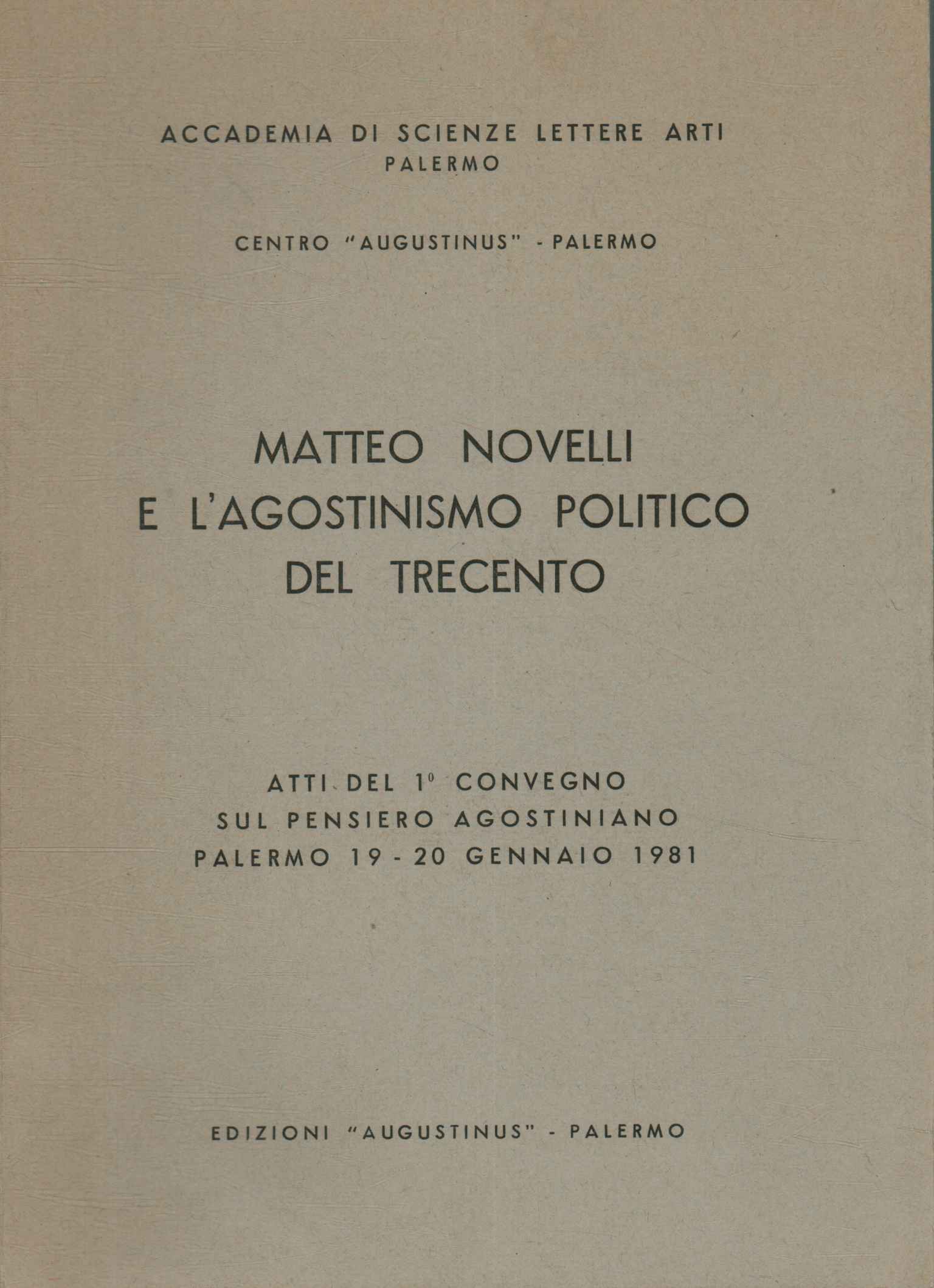 Matteo Novelli and Augustinianism