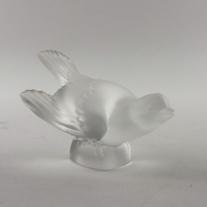 Par de pajaritos fabricados por Lalique