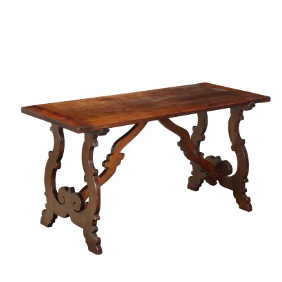 Antique Refectory Table Walnut Ancient Woods Italy XX Century