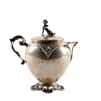 Antique Sugar Bowl Silver Vicenza Italy XX Century