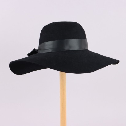 Pierre Cardin Chapeau Vintage Feutre Noir France Années 1970