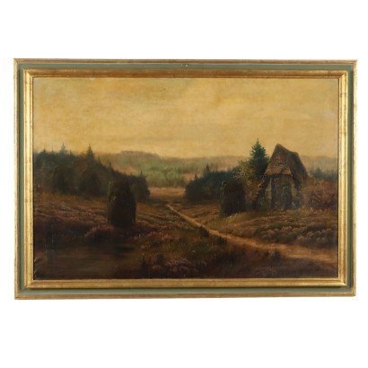 Modern Painting Landscape with Countryside XX Century